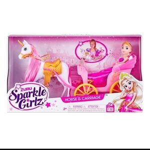 Zuru Sparkle Girlz Princess Fashion Doll w/Horse & Carriage Kids Play Toy 3+